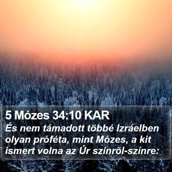 5 Mózes 34:10 KAR Bible Study