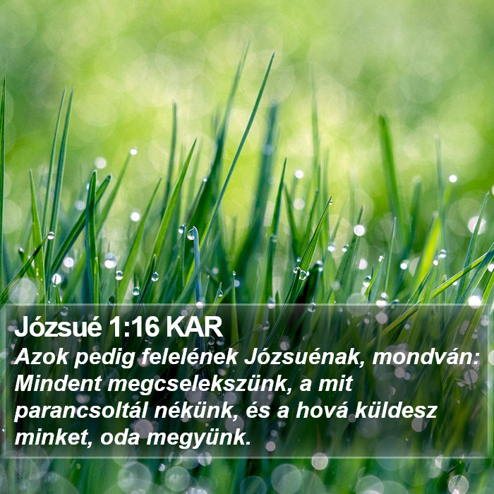 Józsué 1:16 KAR Bible Study