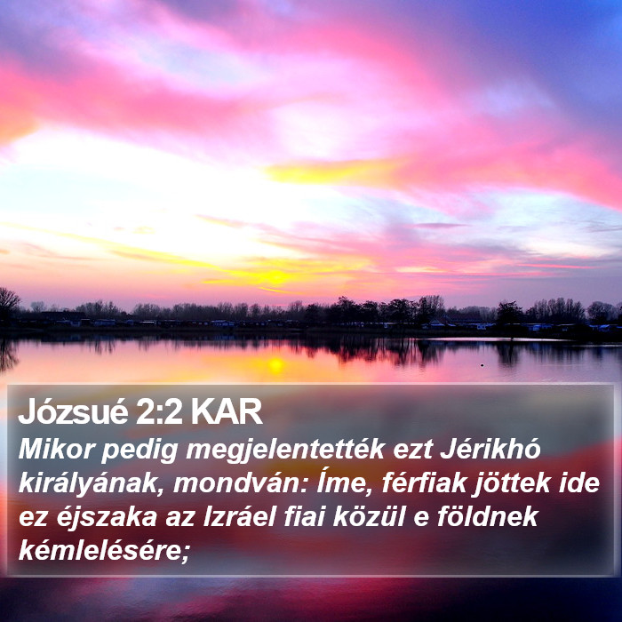 Józsué 2:2 KAR Bible Study