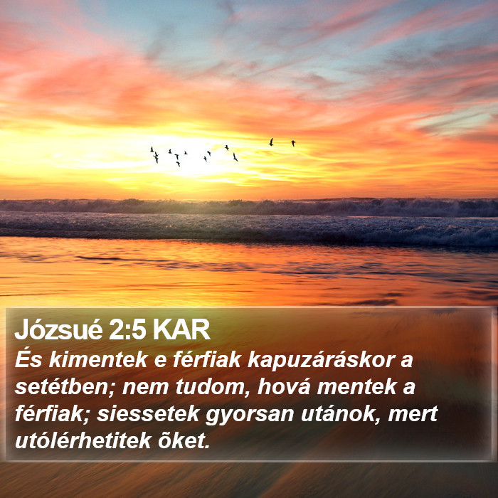 Józsué 2:5 KAR Bible Study