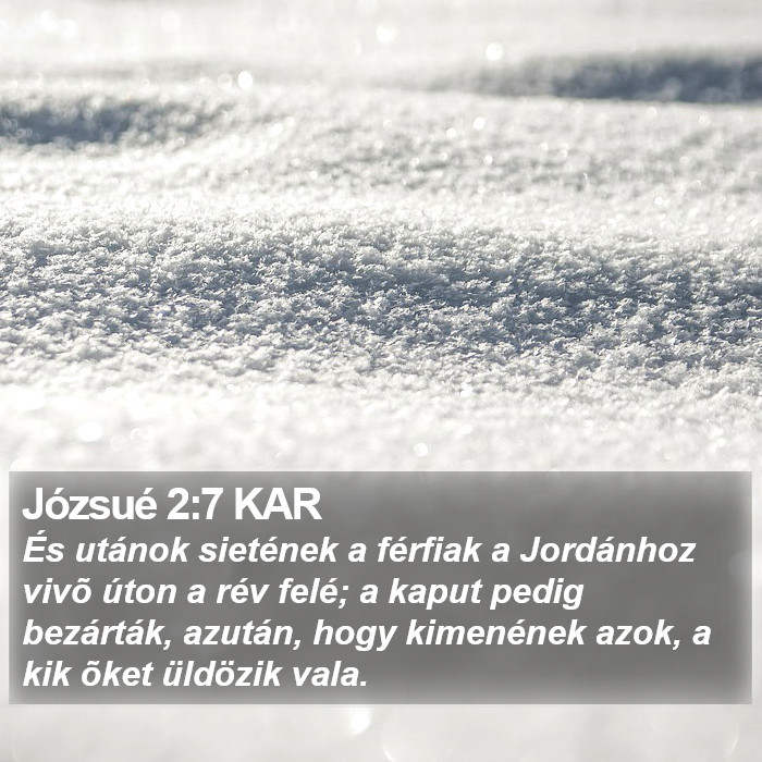 Józsué 2:7 KAR Bible Study