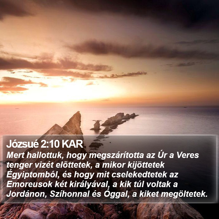 Józsué 2:10 KAR Bible Study