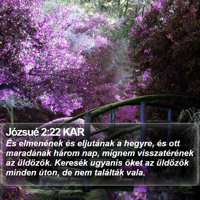 Józsué 2:22 KAR Bible Study