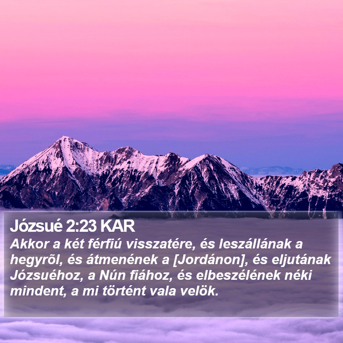 Józsué 2:23 KAR Bible Study