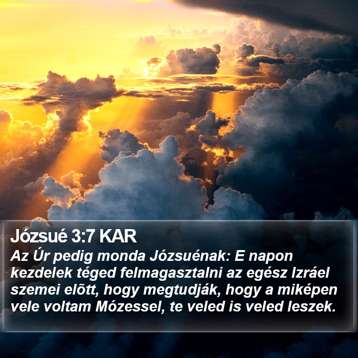 Józsué 3:7 KAR Bible Study