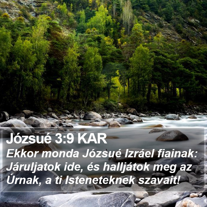 Józsué 3:9 KAR Bible Study