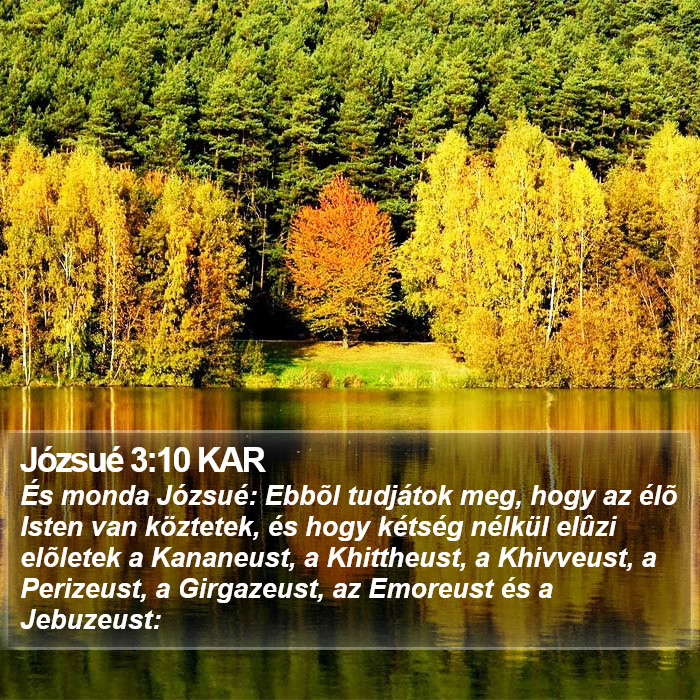 Józsué 3:10 KAR Bible Study