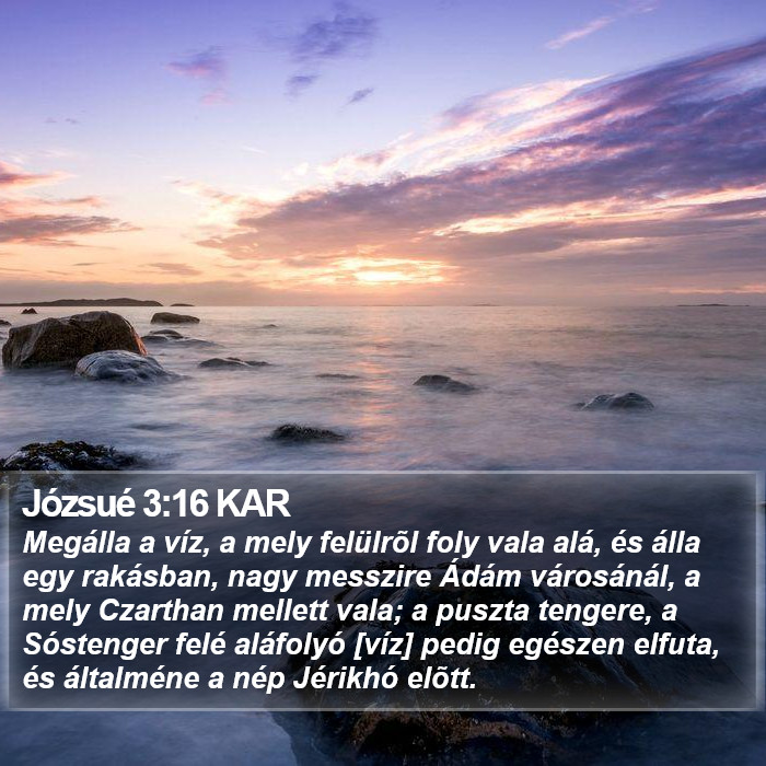 Józsué 3:16 KAR Bible Study