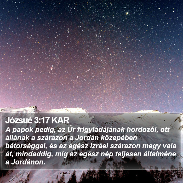 Józsué 3:17 KAR Bible Study