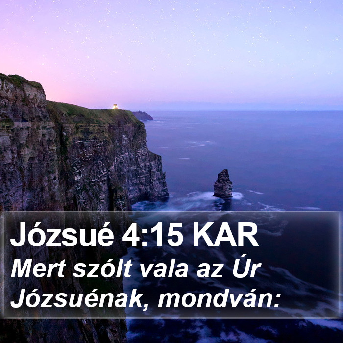 Józsué 4:15 KAR Bible Study