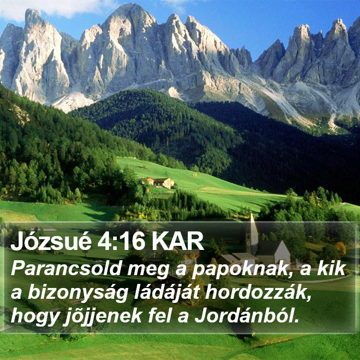 Józsué 4:16 KAR Bible Study