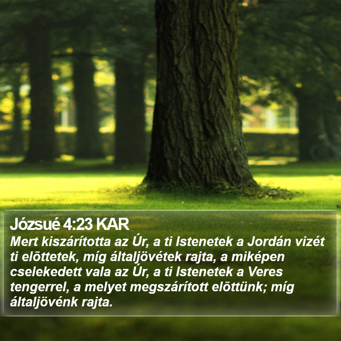 Józsué 4:23 KAR Bible Study