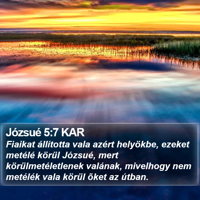 Józsué 5:7 KAR Bible Study