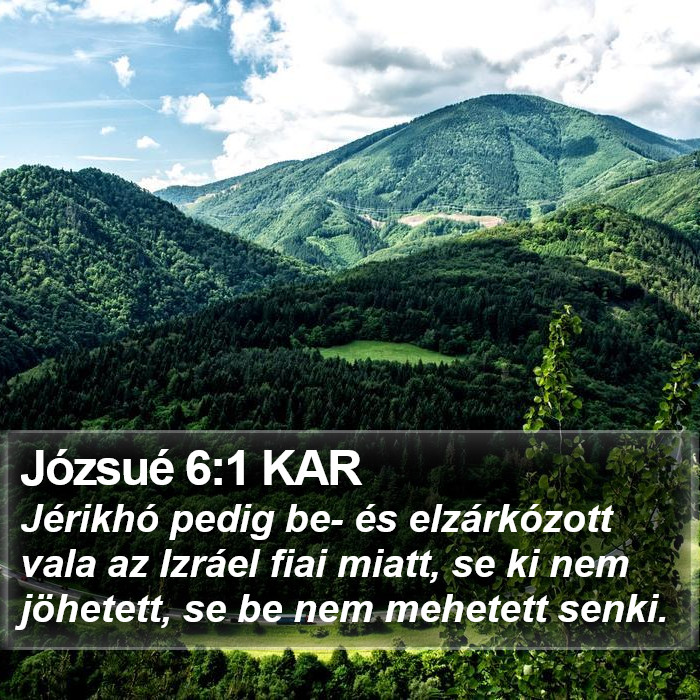 Józsué 6:1 KAR Bible Study