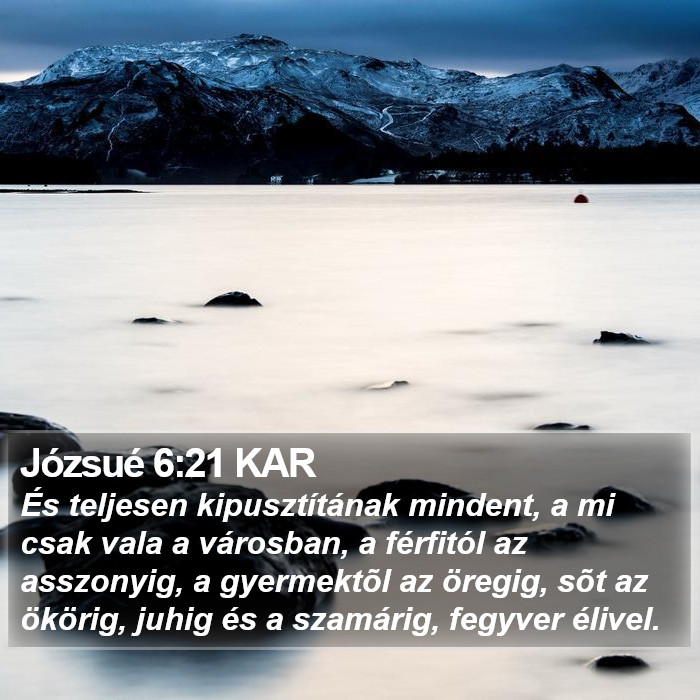 Józsué 6:21 KAR Bible Study