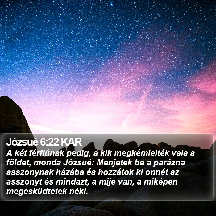 Józsué 6:22 KAR Bible Study