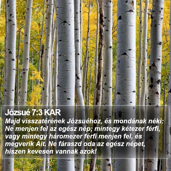 Józsué 7:3 KAR Bible Study