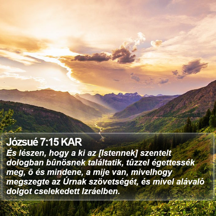 Józsué 7:15 KAR Bible Study