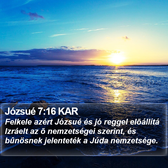 Józsué 7:16 KAR Bible Study