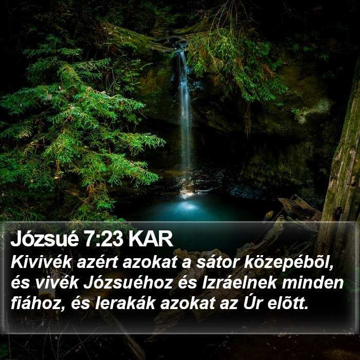 Józsué 7:23 KAR Bible Study