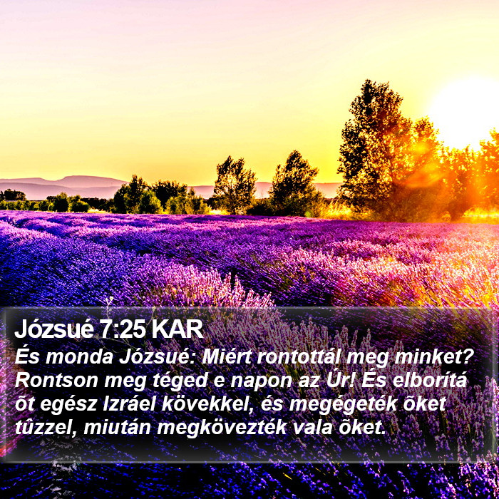 Józsué 7:25 KAR Bible Study