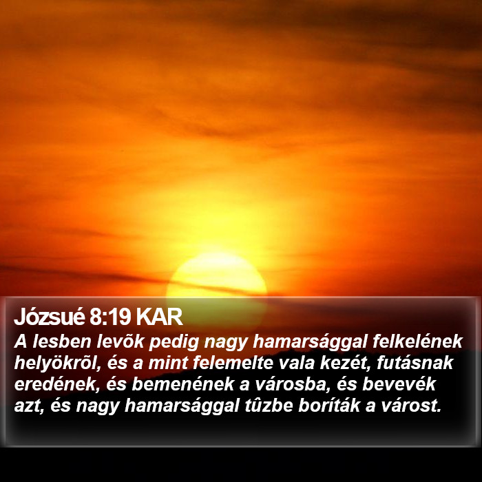 Józsué 8:19 KAR Bible Study