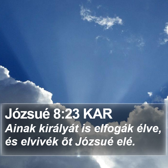 Józsué 8:23 KAR Bible Study