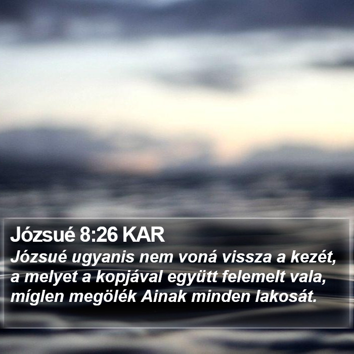 Józsué 8:26 KAR Bible Study