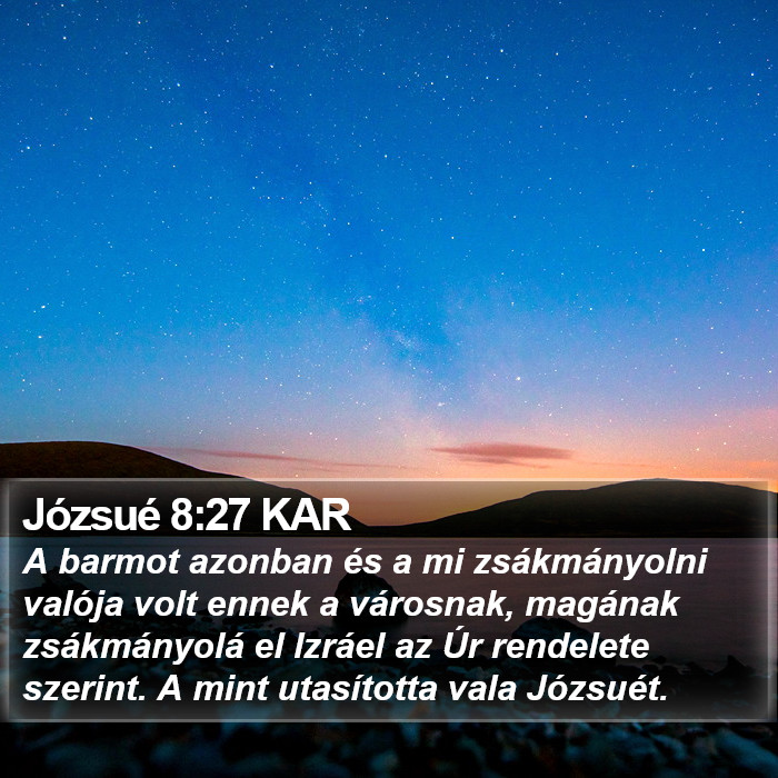 Józsué 8:27 KAR Bible Study