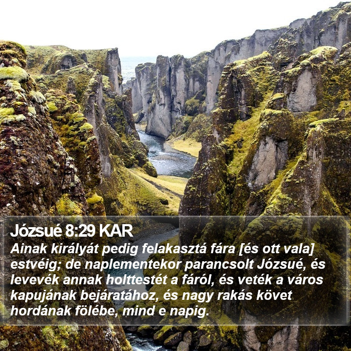 Józsué 8:29 KAR Bible Study