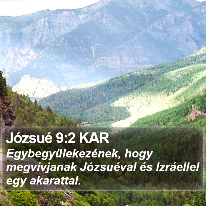 Józsué 9:2 KAR Bible Study