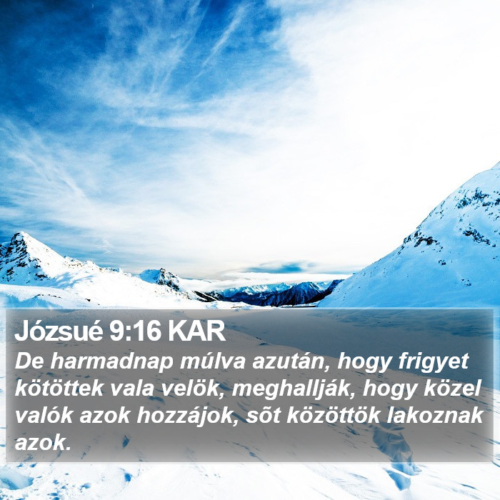 Józsué 9:16 KAR Bible Study