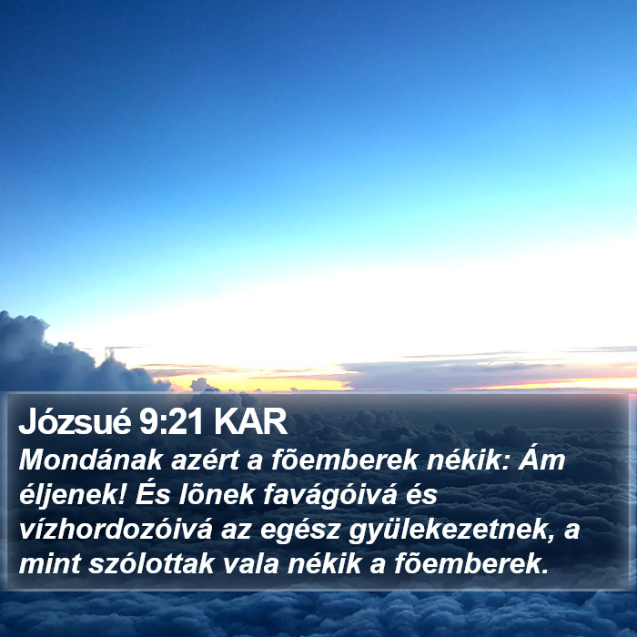 Józsué 9:21 KAR Bible Study