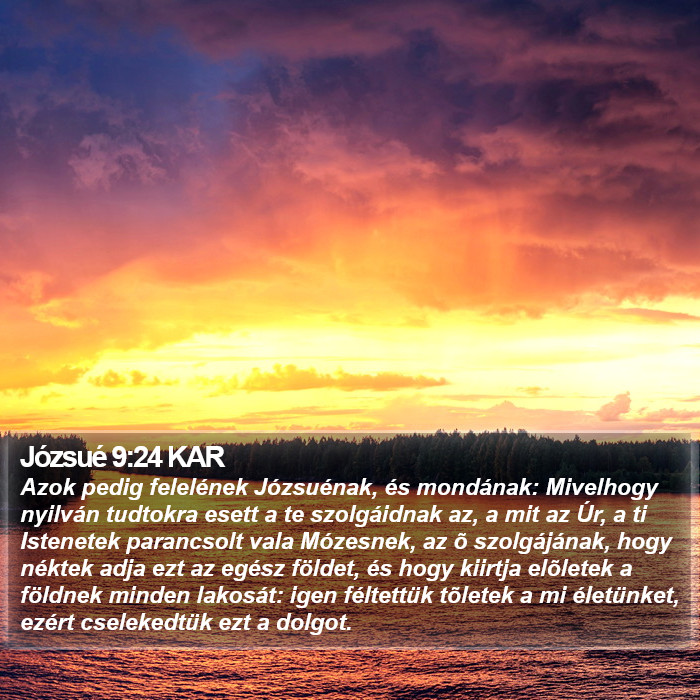 Józsué 9:24 KAR Bible Study