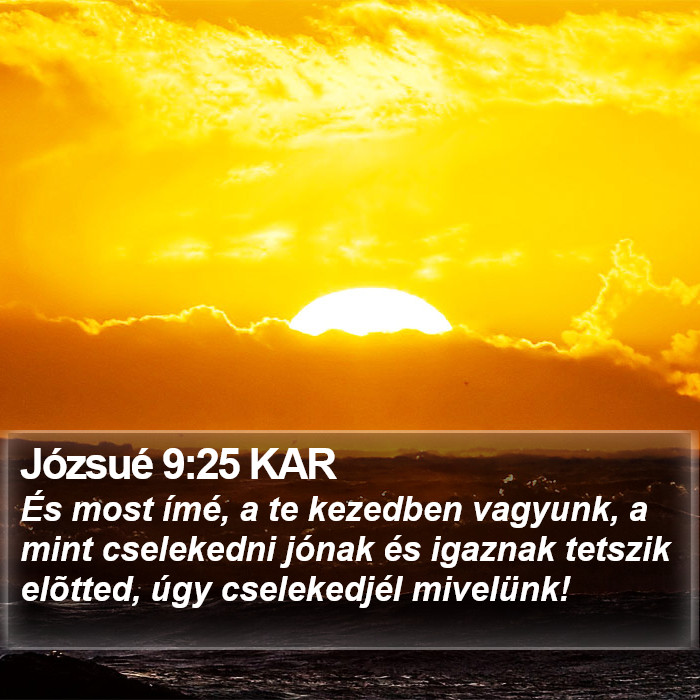 Józsué 9:25 KAR Bible Study