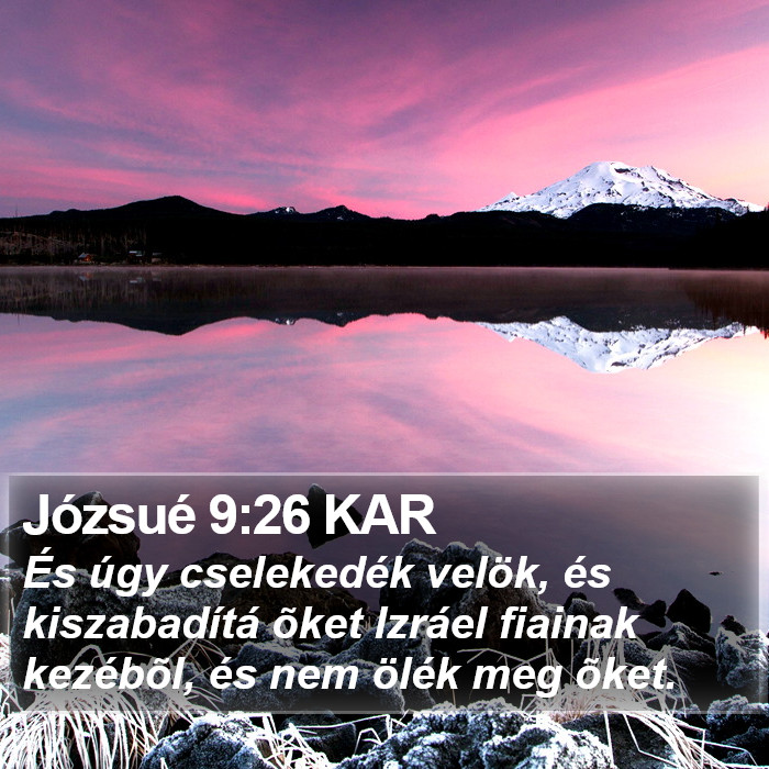 Józsué 9:26 KAR Bible Study