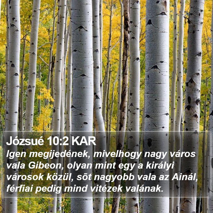 Józsué 10:2 KAR Bible Study