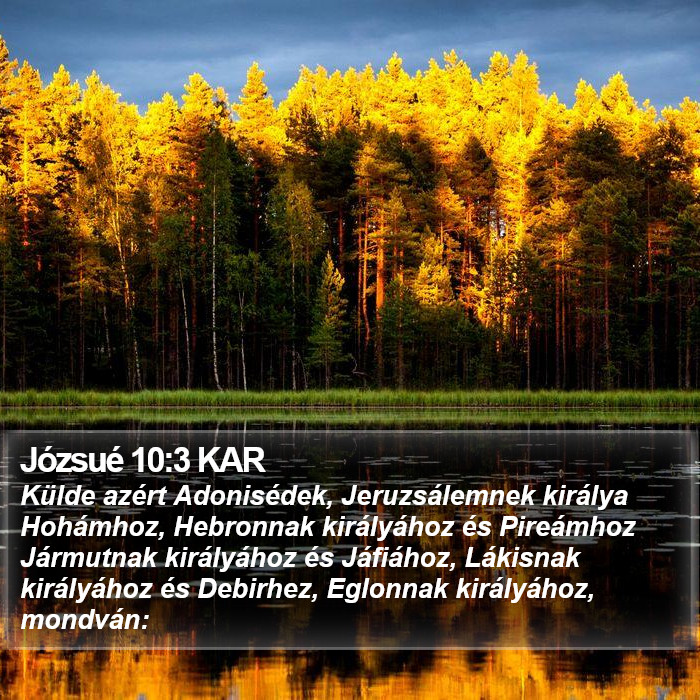 Józsué 10:3 KAR Bible Study