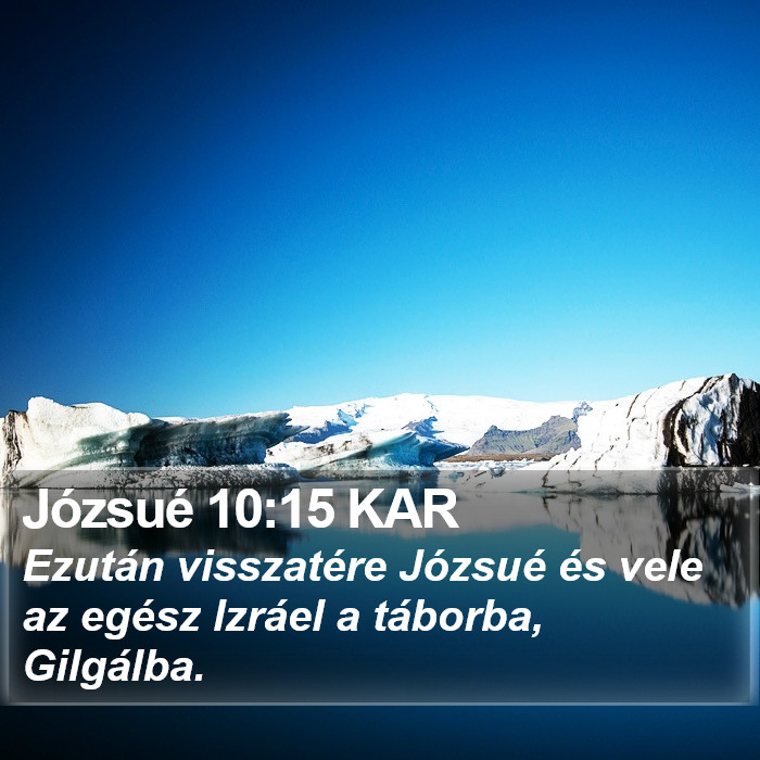 Józsué 10:15 KAR Bible Study