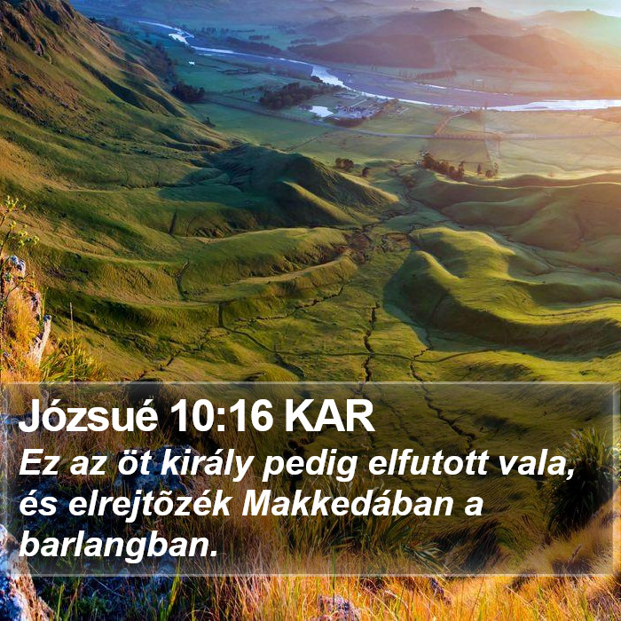 Józsué 10:16 KAR Bible Study