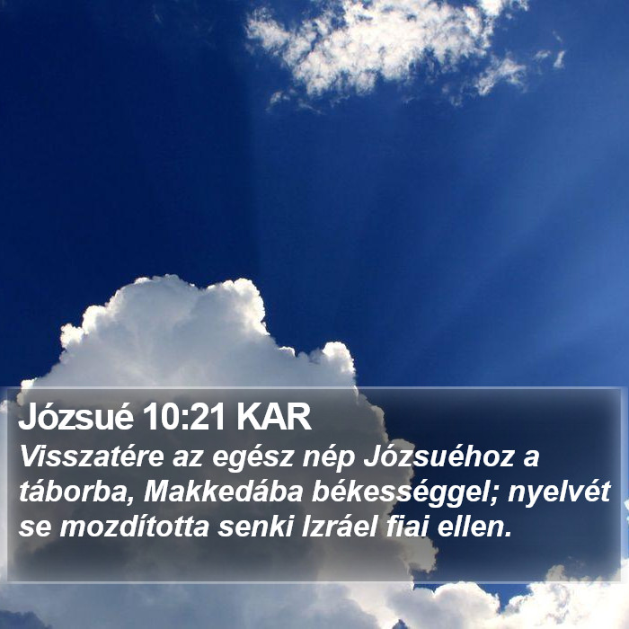 Józsué 10:21 KAR Bible Study