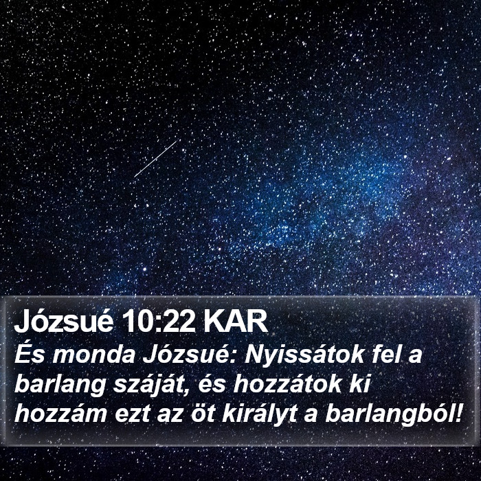 Józsué 10:22 KAR Bible Study