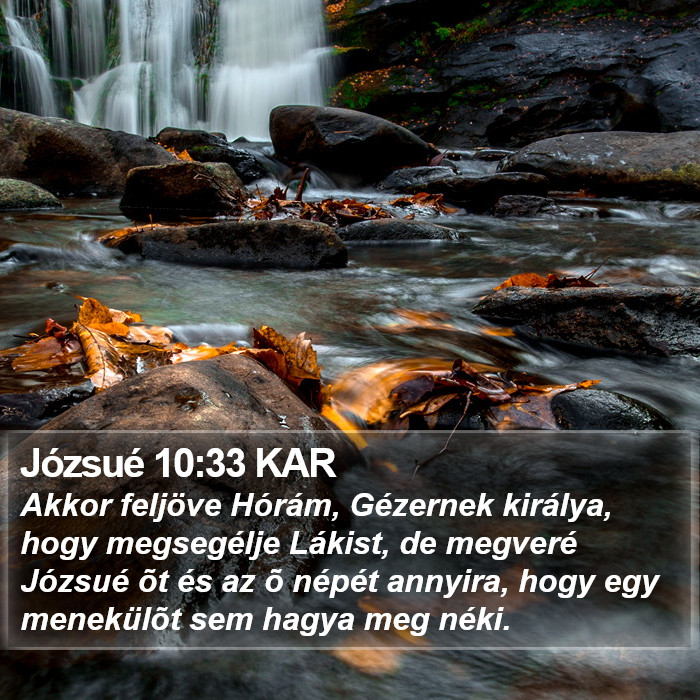 Józsué 10:33 KAR Bible Study