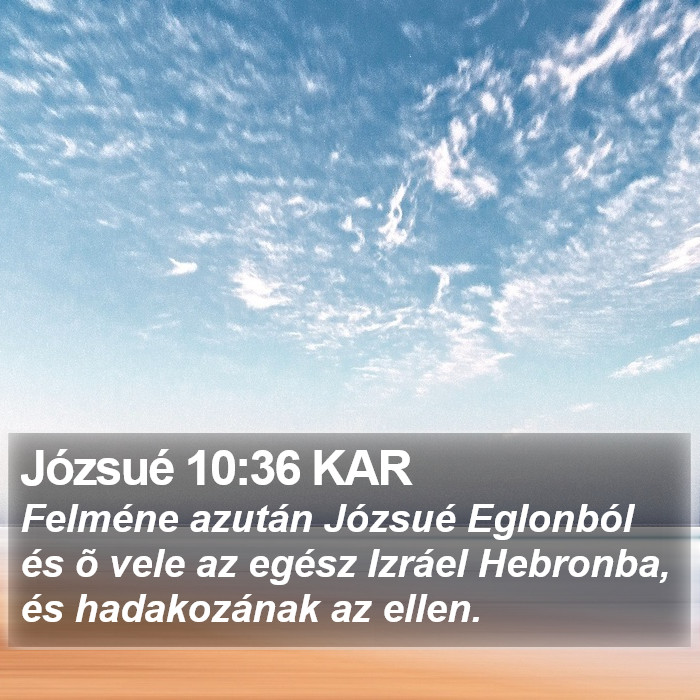 Józsué 10:36 KAR Bible Study