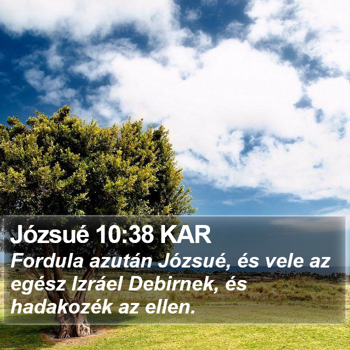 Józsué 10:38 KAR Bible Study