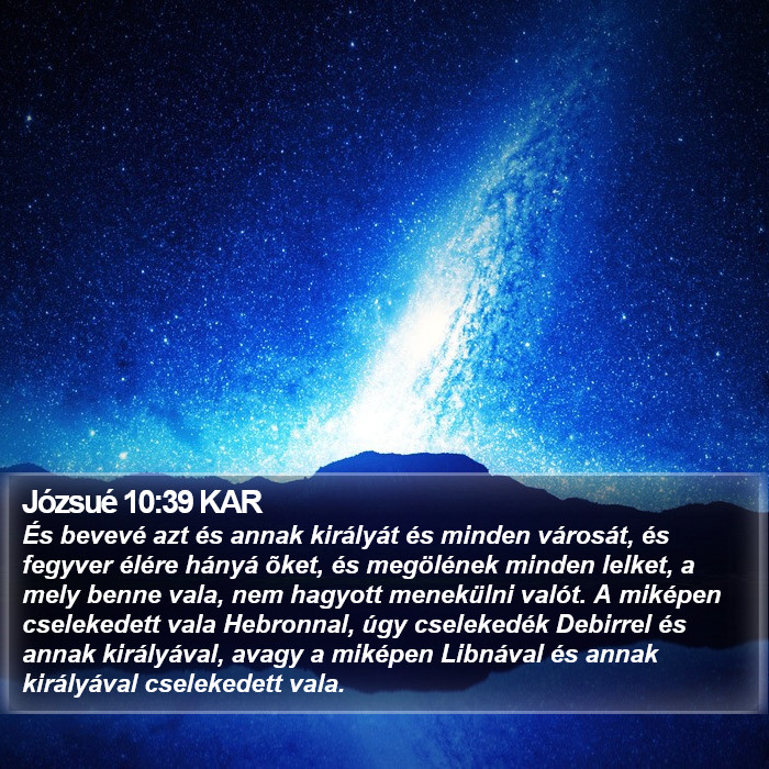 Józsué 10:39 KAR Bible Study