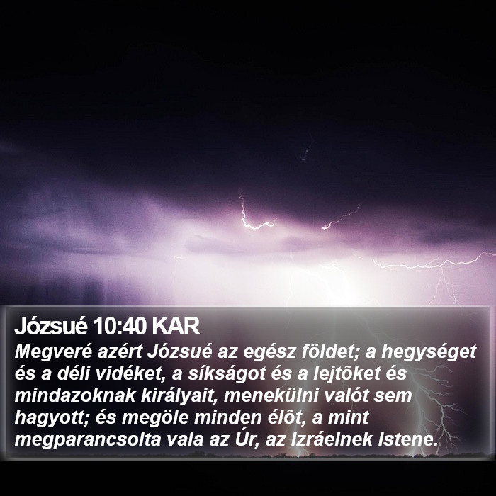 Józsué 10:40 KAR Bible Study