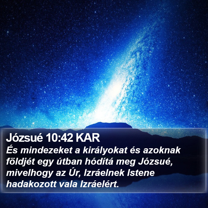 Józsué 10:42 KAR Bible Study