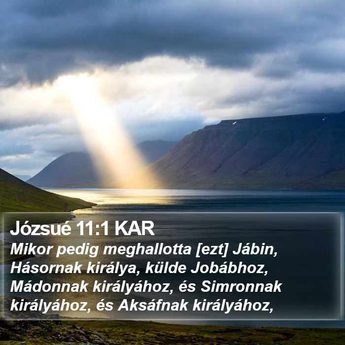 Józsué 11:1 KAR Bible Study