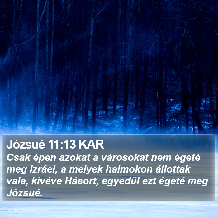 Józsué 11:13 KAR Bible Study